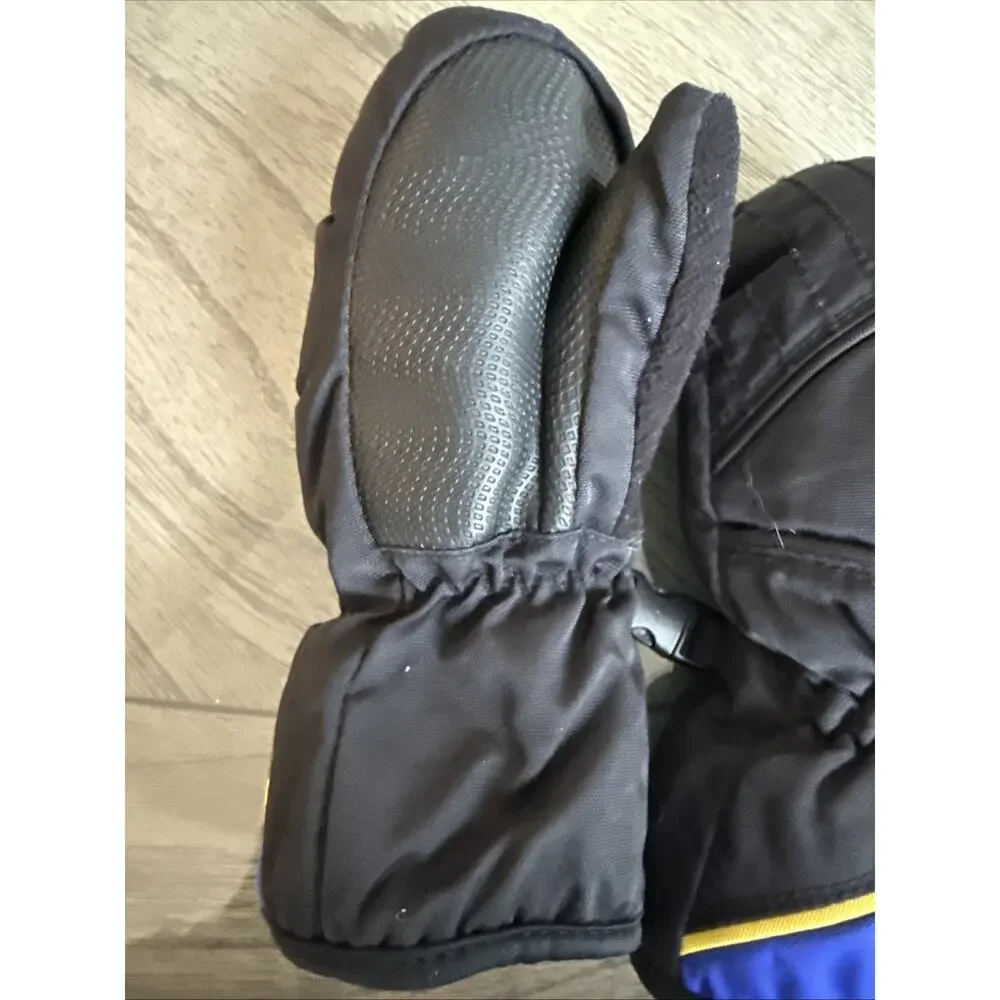 Head KIDS YOUTH Winter Ski Gloves Black Zippered Sides Very Soft Lining XXS